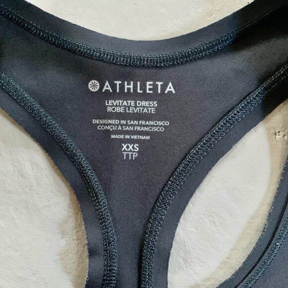 Athleta Levitate Black Athletic Mini Dress Womens XXS NWOT - Picture 8 of 8